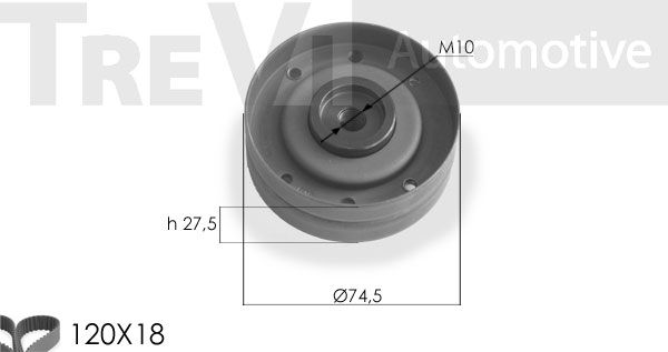 TREVI AUTOMOTIVE Комплект ремня ГРМ KD1102